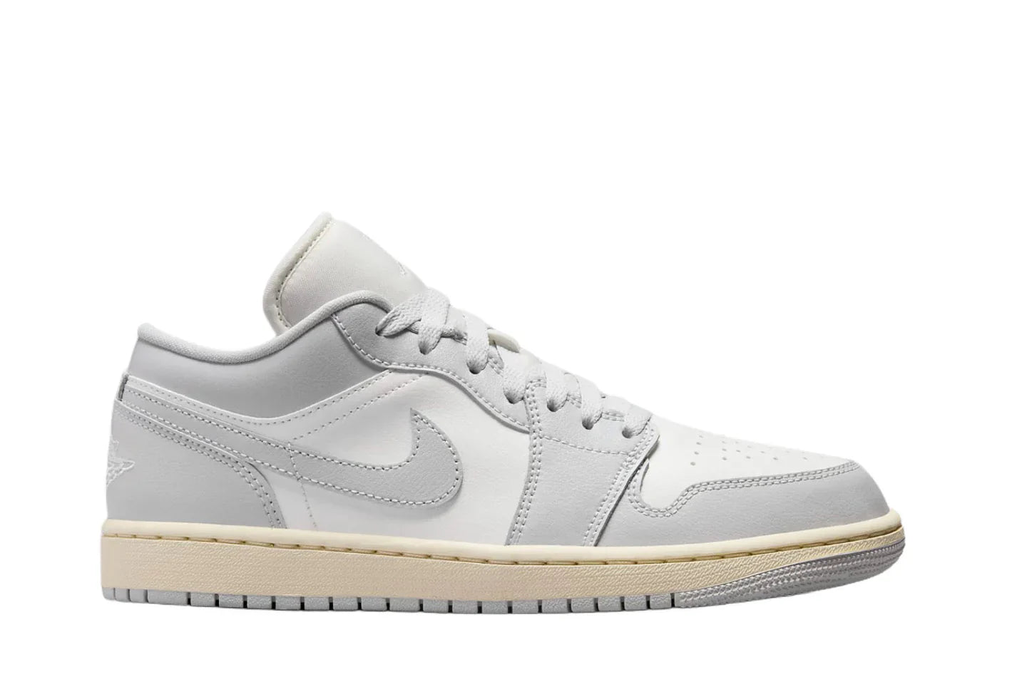 Tênis Air Jordan 1 Low Neutral Grey Coconut Milk Cinza vista superior