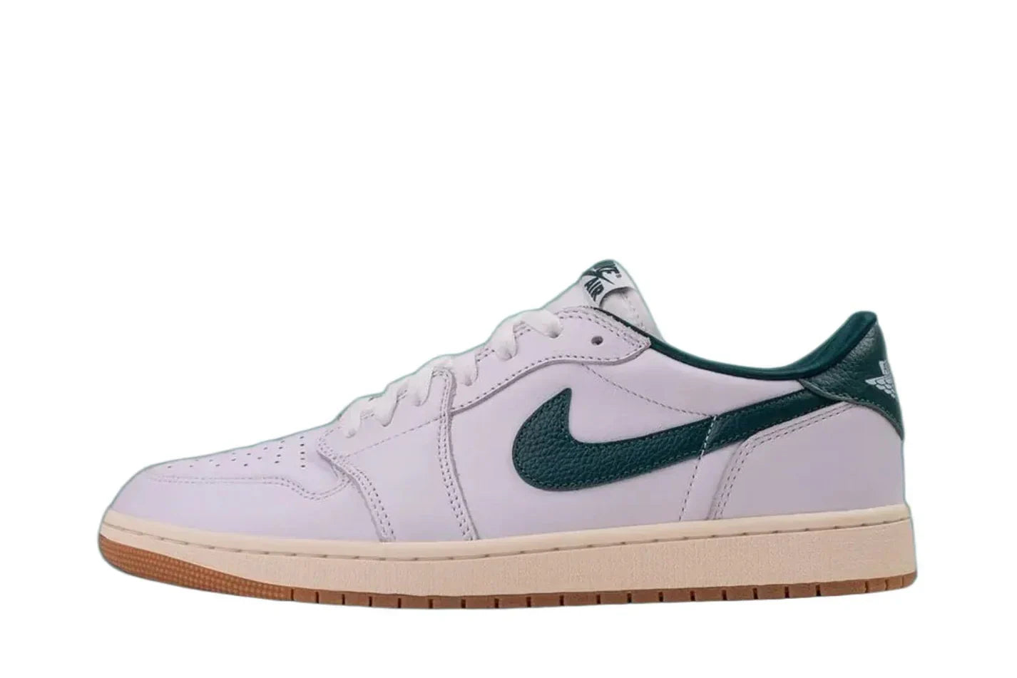 Tênis Air Jordan 1 Low OG Oxidized White Green Branco detalhe do solado