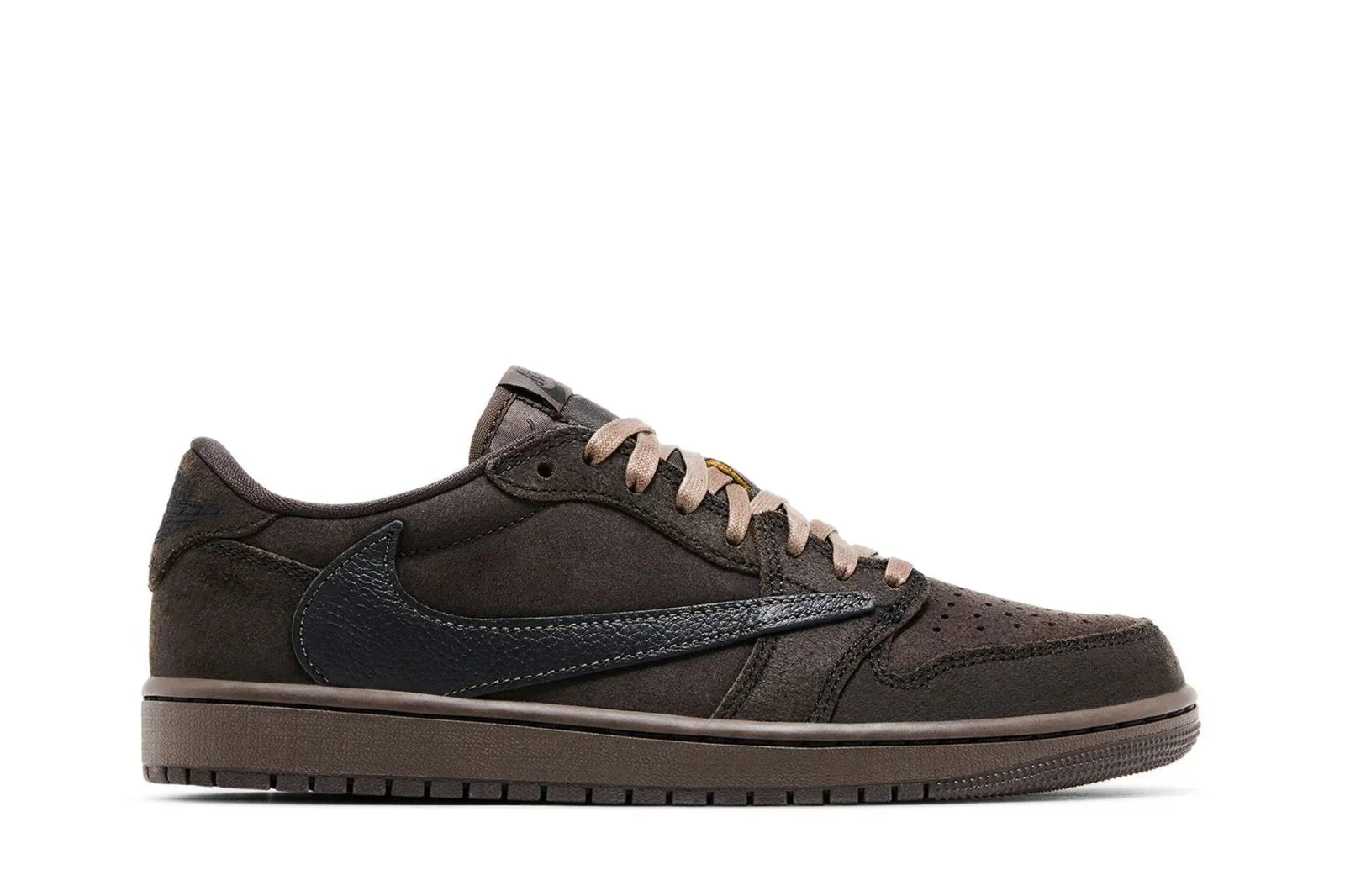 Tênis Air Jordan 1 Low Og Sp x Travis Scott Velvet Brown Marrom vista superior
