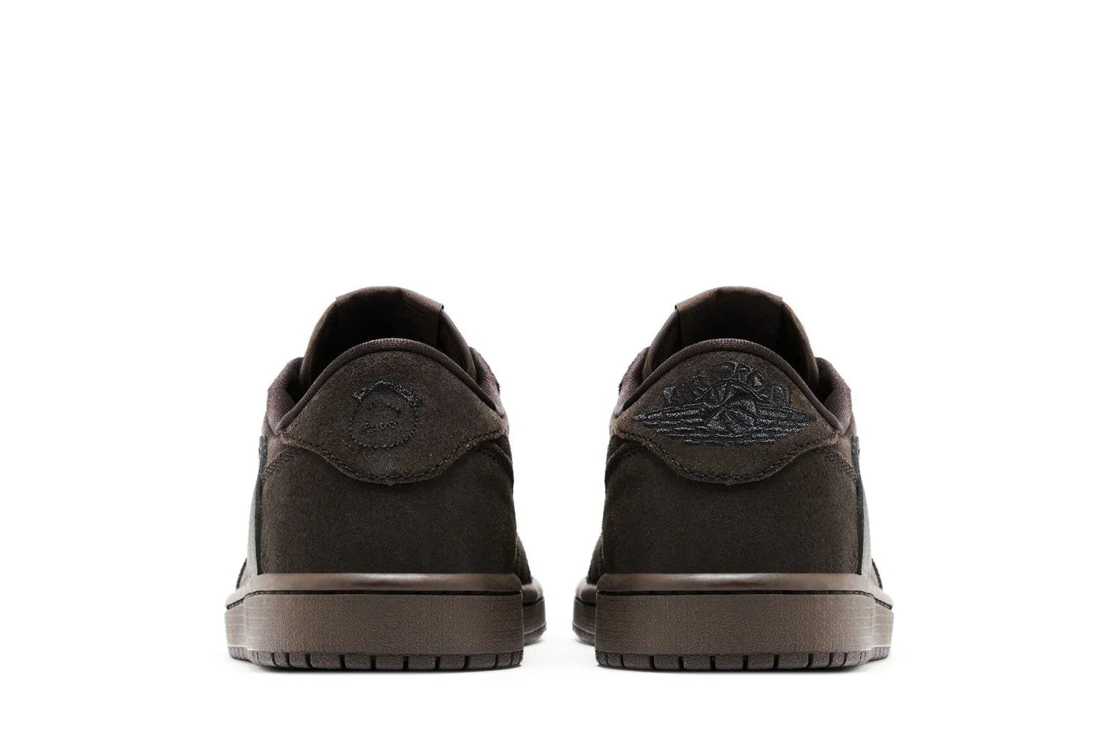 Tênis Air Jordan 1 Low Og Sp x Travis Scott Velvet Brown Marrom vista traseira