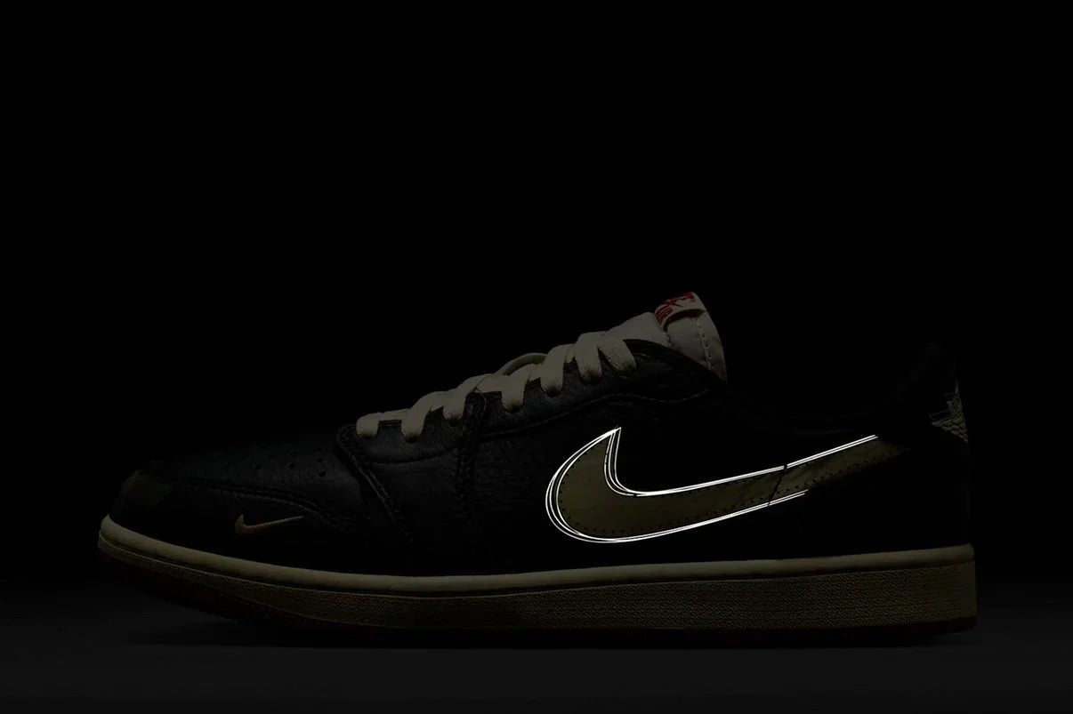 Tênis Air Jordan 1 Low OG x Nigel Sylvester Better With Time Preto detalhe adicional