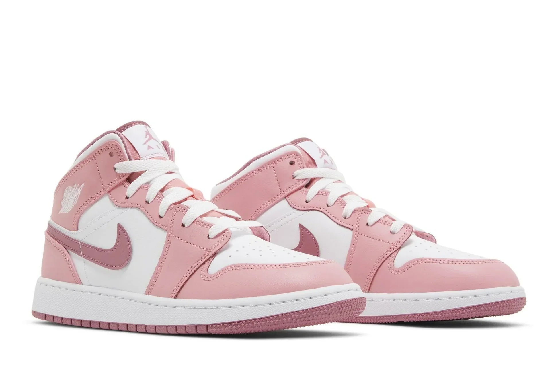 Tênis Air Jordan 1 Mid GS Valentines Day (2023) Rosa vista superior