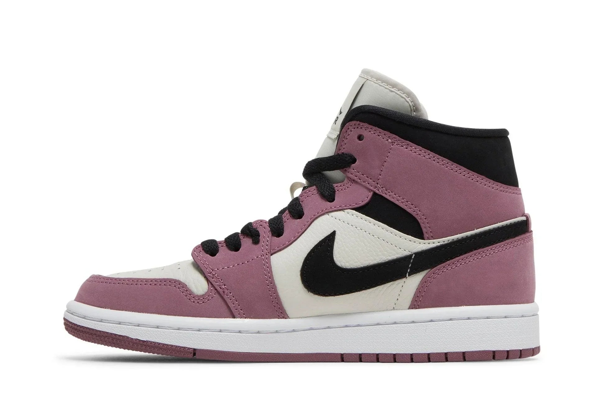 Tênis Air Jordan 1 Mid SE Berry Pink Rosa vista traseira