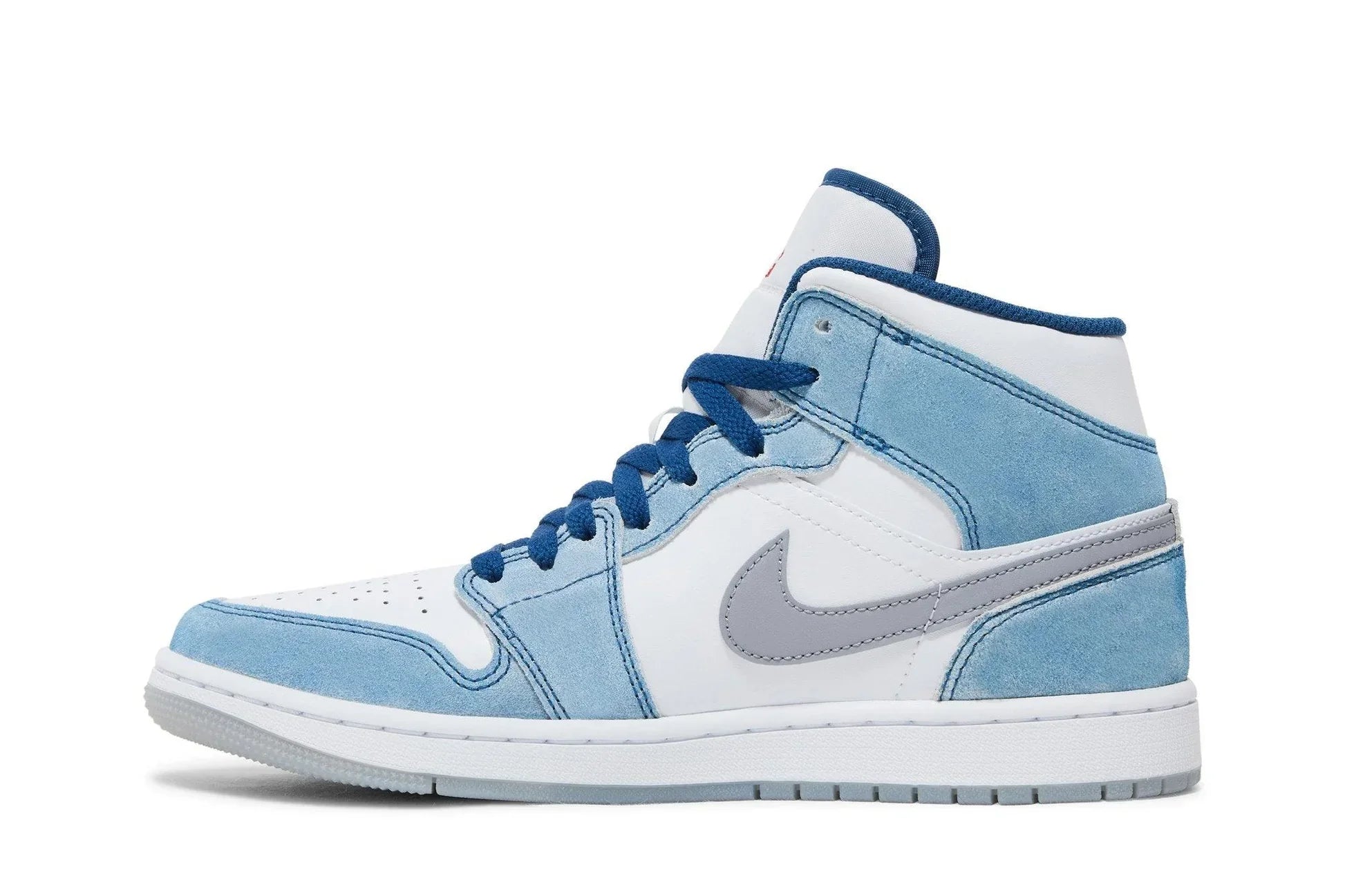 Tênis Air Jordan 1 Mid SE French Blue Azul vista traseira