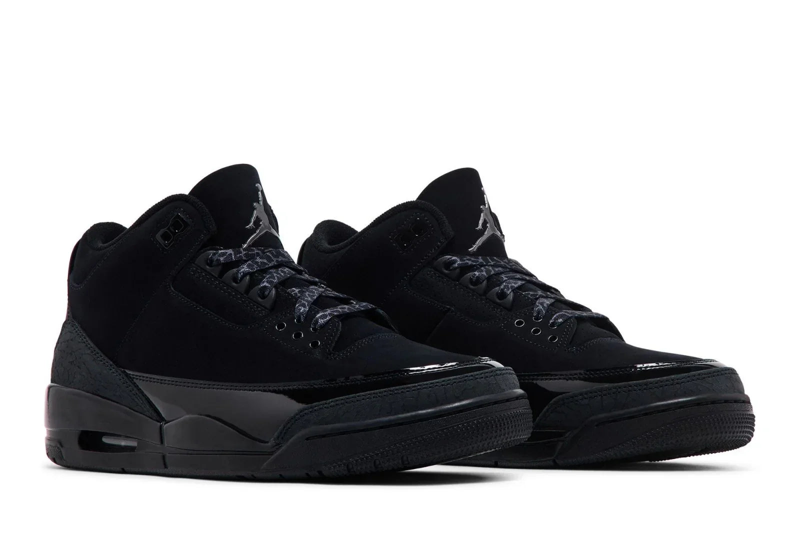 Tênis Air Jordan 3 Retro Black Cat Preto detalhe do solado