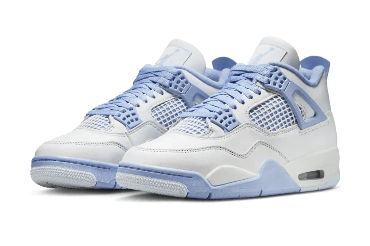 Tênis Air Jordan 4 Retro Forget Me Not Azul detalhe do solado