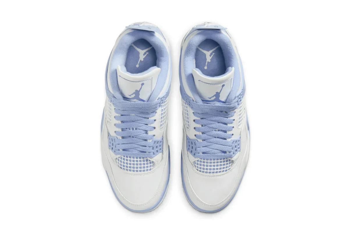 Tênis Air Jordan 4 Retro Forget Me Not Azul vista superior