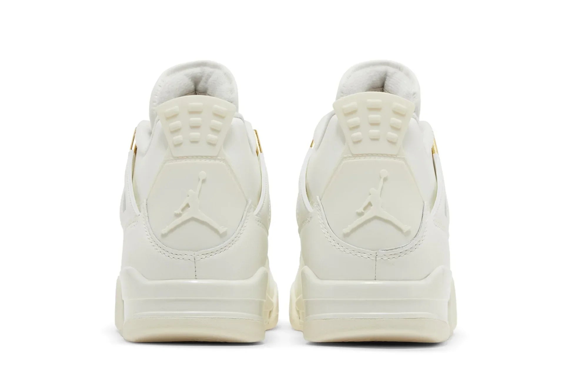 Tênis Air Jordan 4 Retro Metallic Gold Branco detalhe do solado