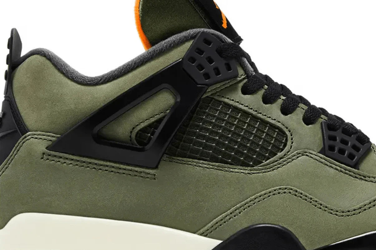 Tênis Air Jordan 4 Retro OG SP Undefeated (2025) Verde detalhe do solado