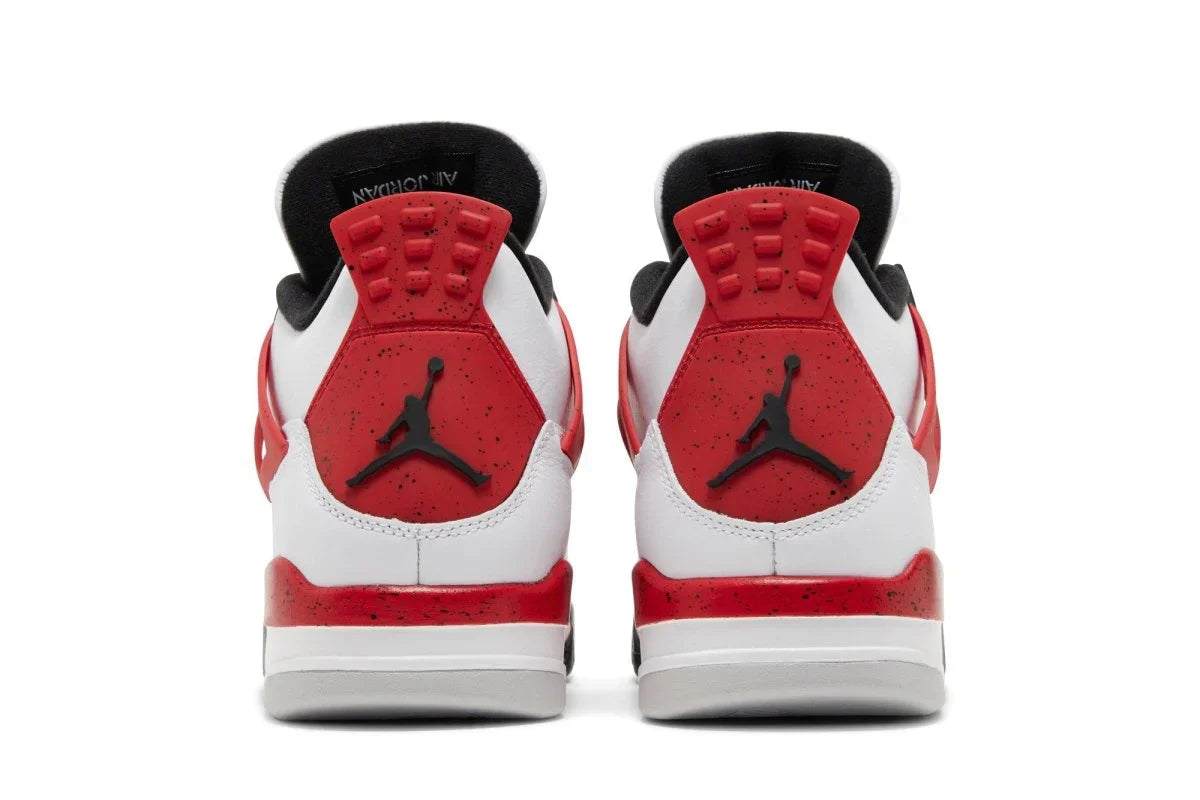 Tênis Air Jordan 4 Retro Red Cement Branco vista superior