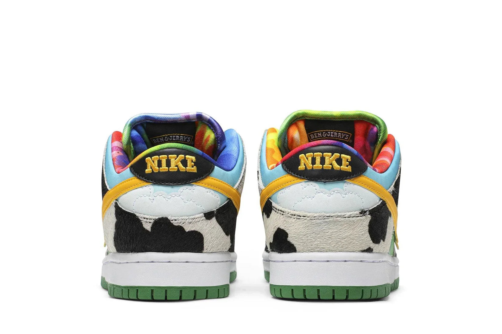 Tênis Ben & Jerrys x Dunk Low SB Chunky Dunky Colorido detalhe do material