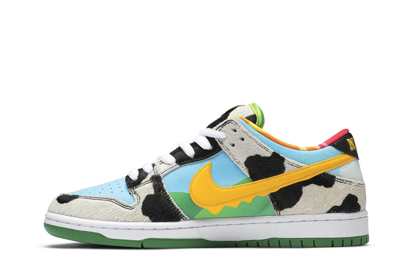 Tênis Ben & Jerrys x Dunk Low SB Chunky Dunky Colorido vista traseira
