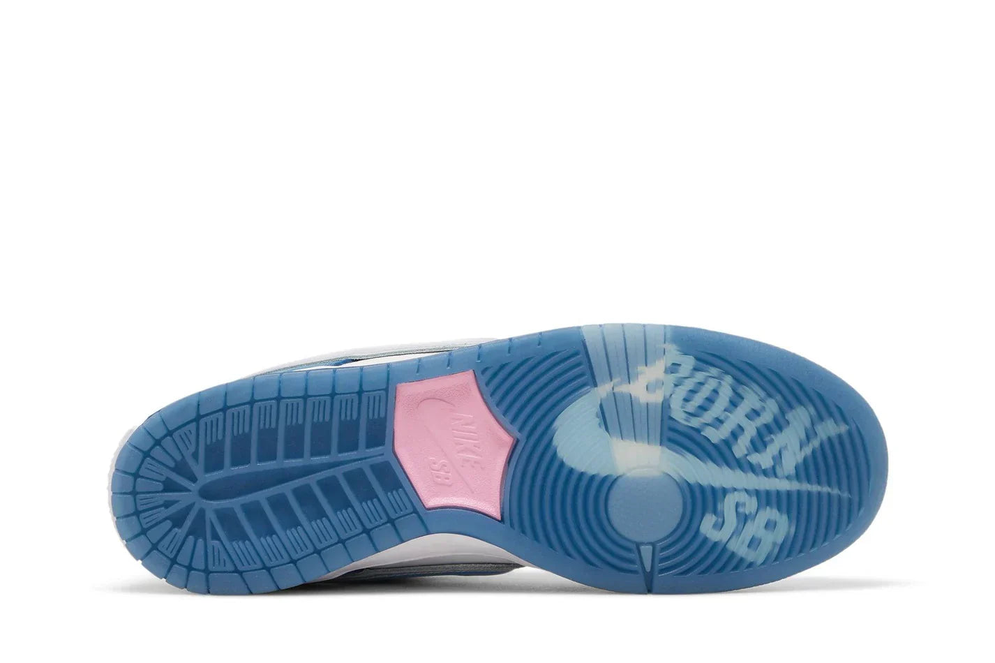 Tênis Born Raised x Nike SB Dunk Low One Block At A Time Azul vista traseira
