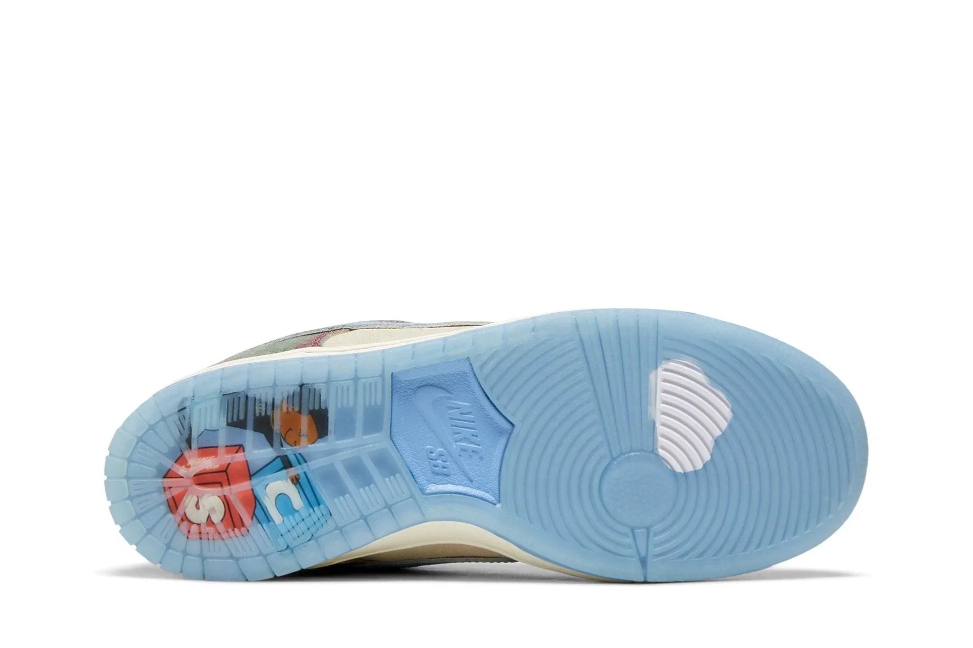Tênis Crenshaw Skate Club x Nike SB Dunk Low Multicolor detalhe do material