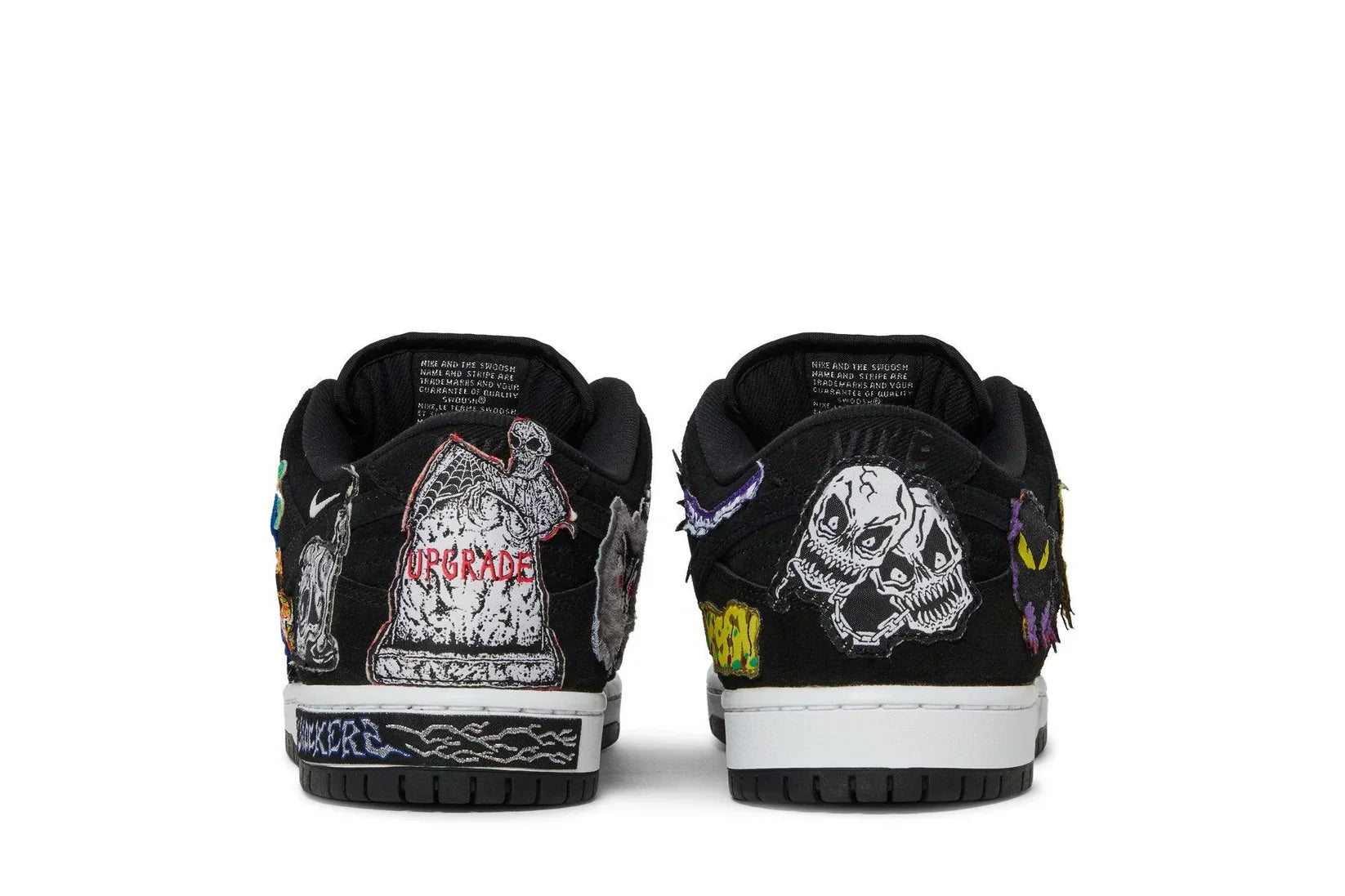Tênis Neckface x Nike SB Dunk Low Pro Black Preto detalhe do material
