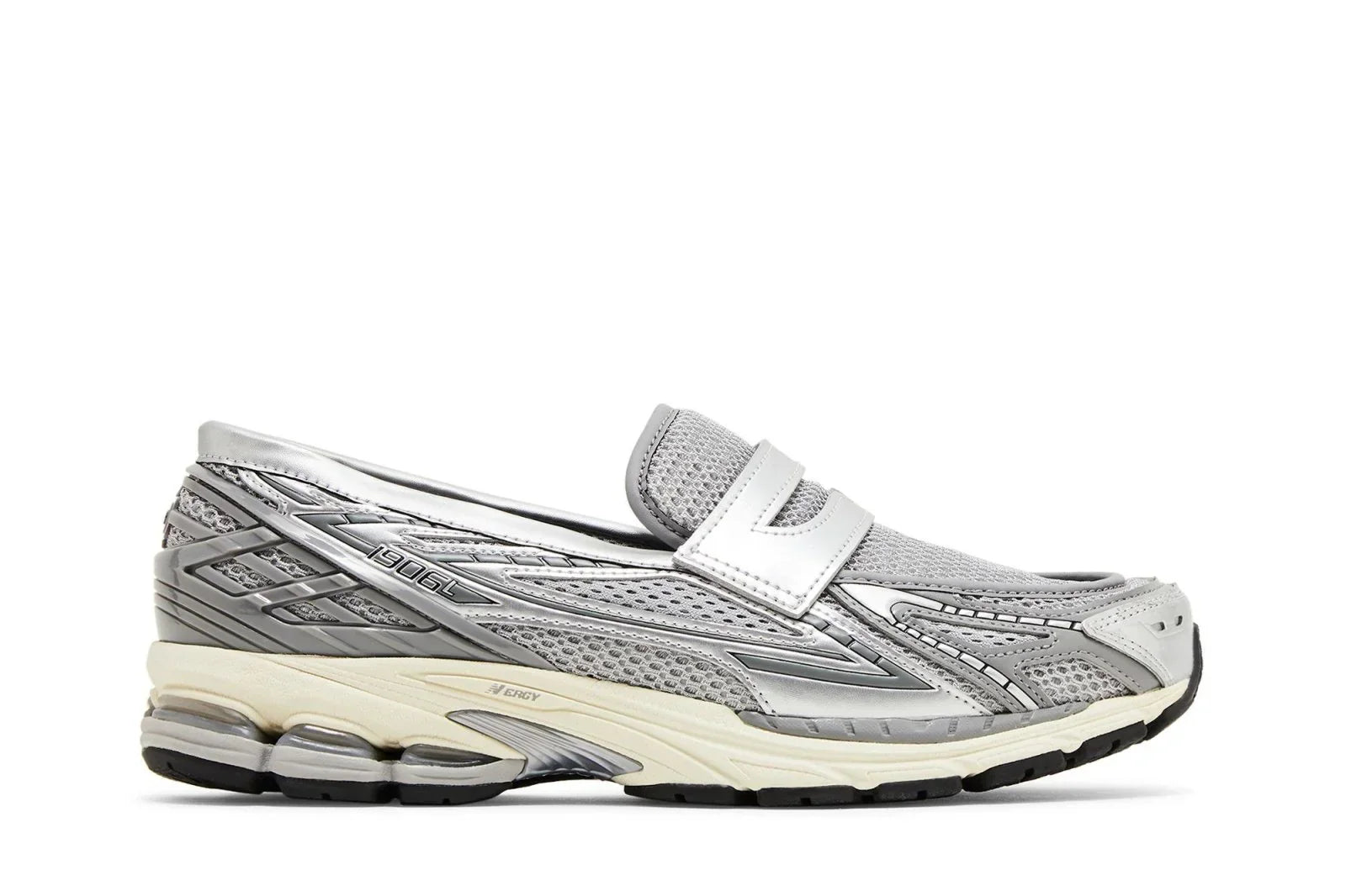 Tênis New Balance 1906L Silver Shadow Grey Mesh Sintético Slip-on Prata vista superior