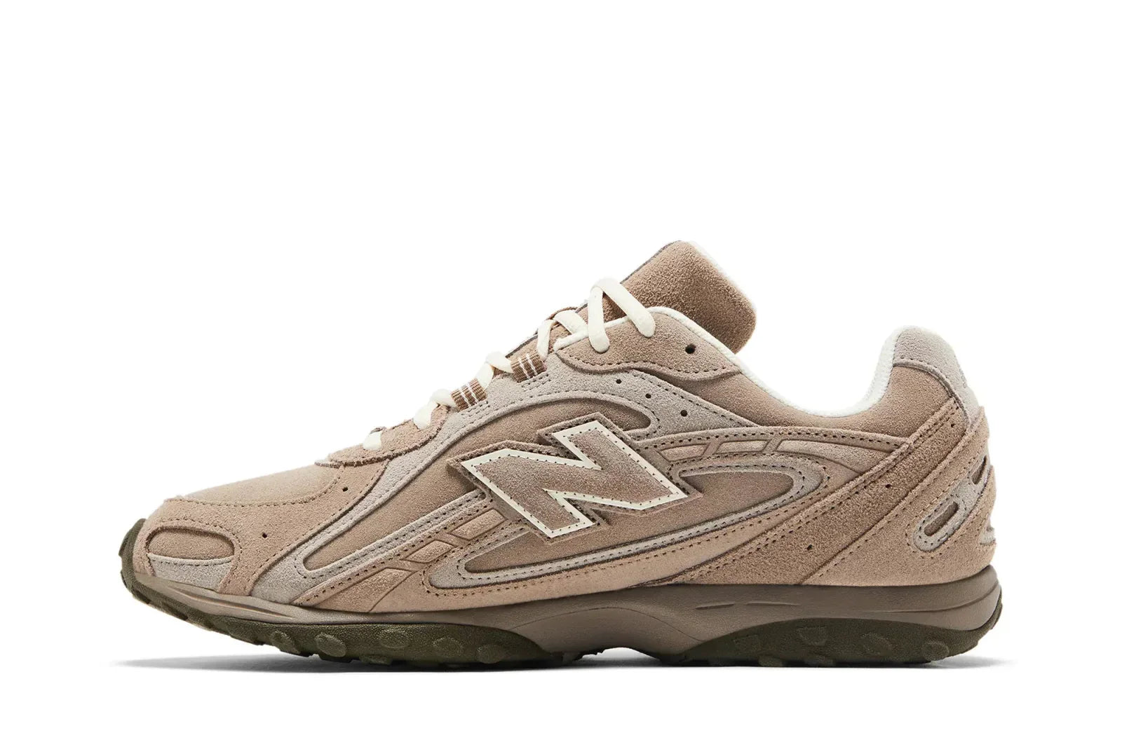 Tênis New Balance 204L Mushroom Arid Stone Marrom detalhe lateral