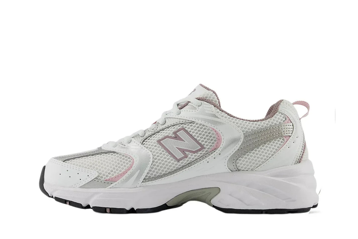 Tênis New Balance 530 Ice Wine Prata vista traseira