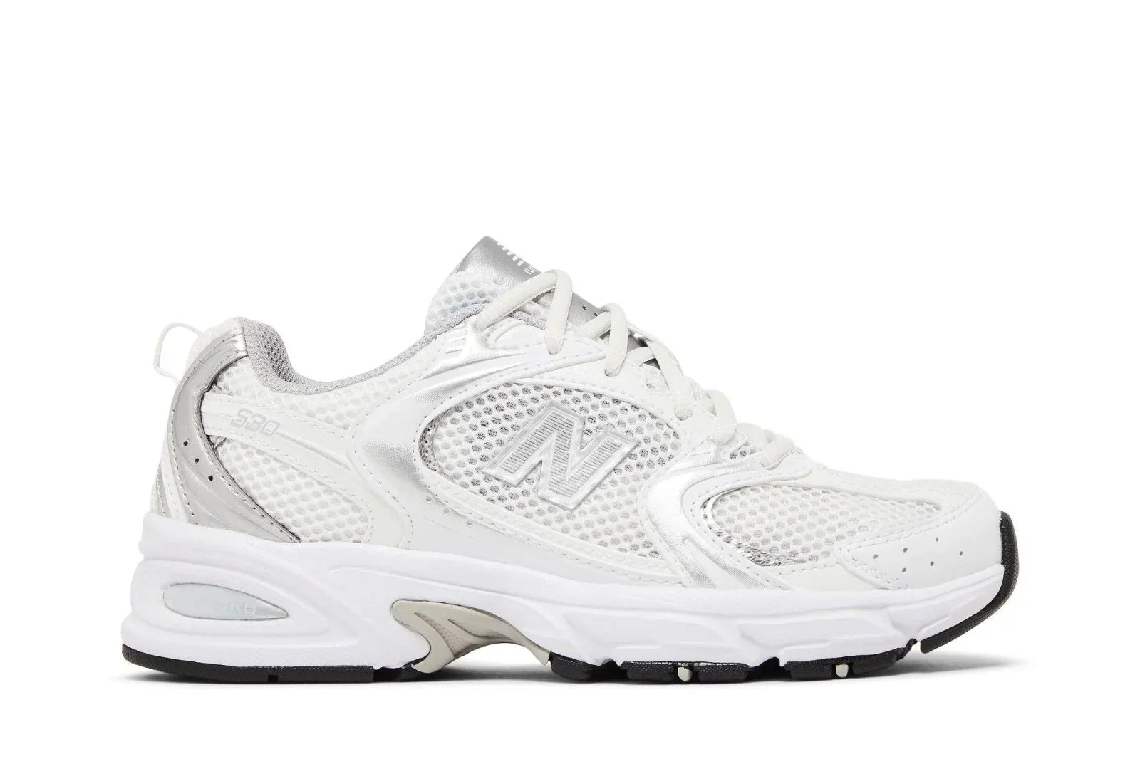 Tênis New Balance 530 Silver White Branco detalhe lateral