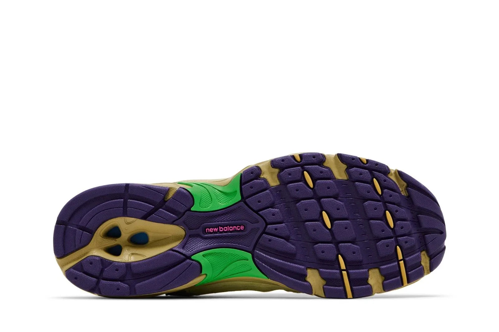 Tênis New Balance 530 x Salehe Bembury Prosperity Be The Prize Verde detalhe do solado