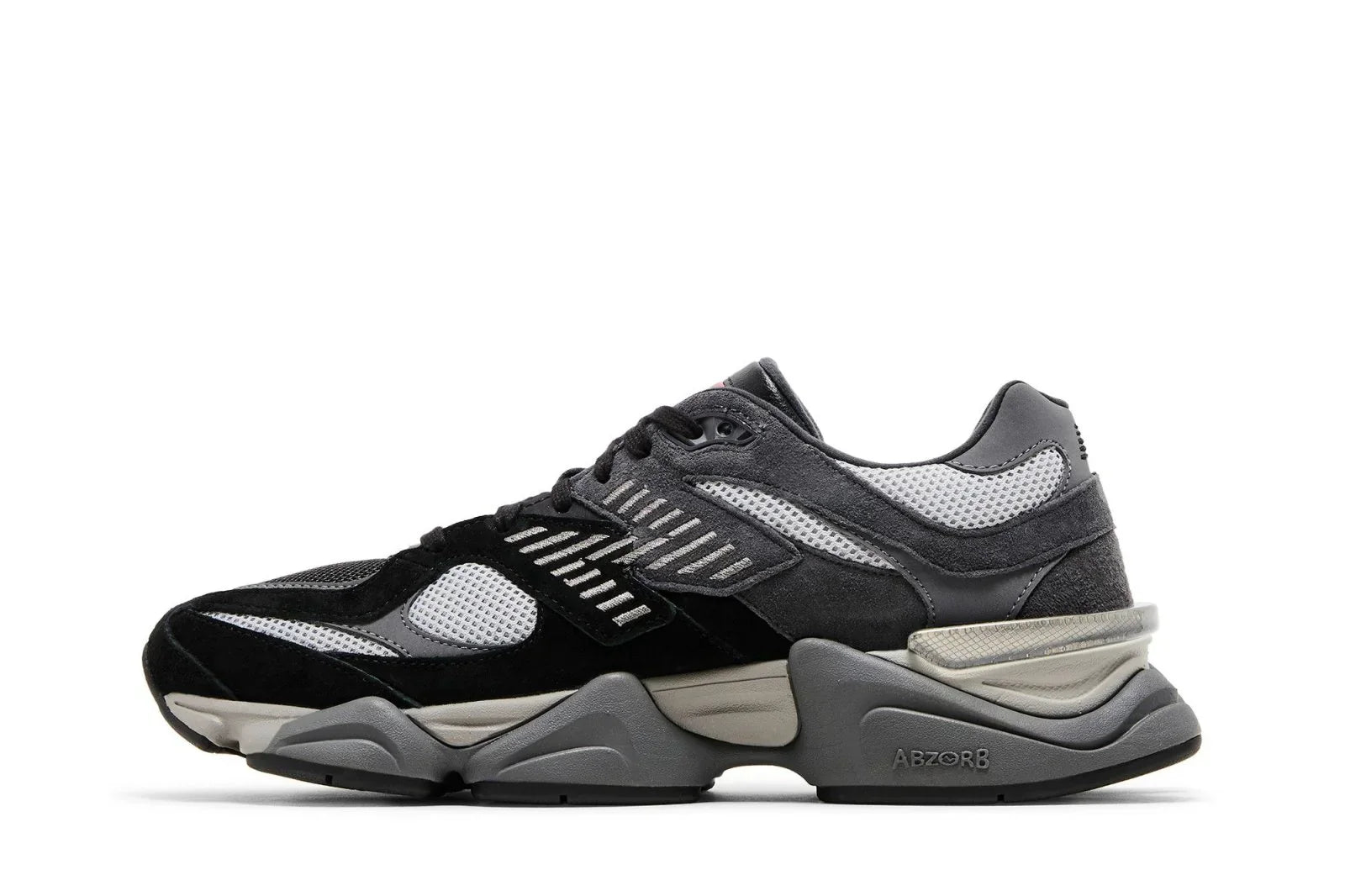 Tênis New Balance 9060 Black Castlerock Grey vista traseira