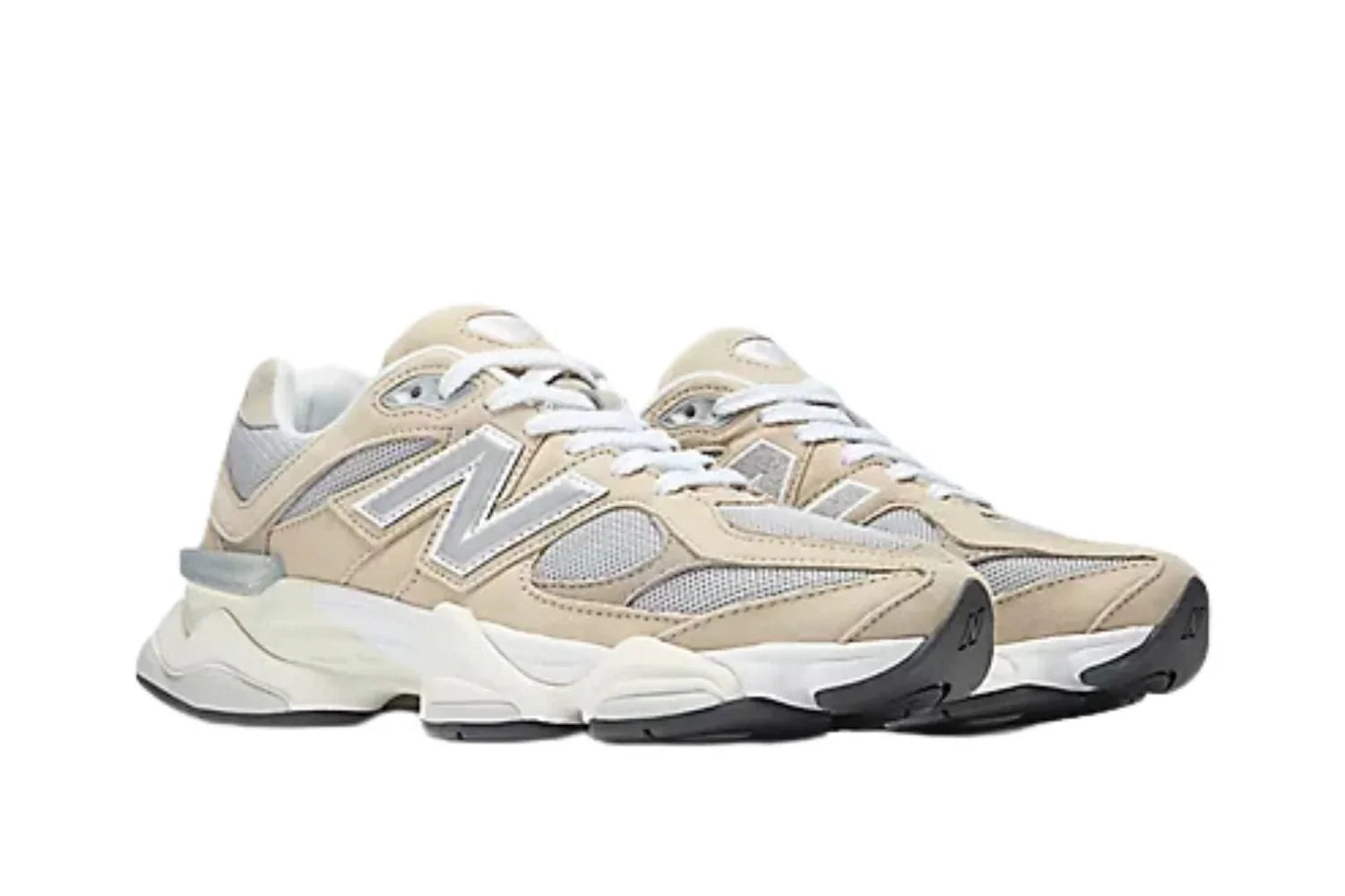 Tênis New Balance 9060 Incense Raincloud Arid Stone Marrom vista superior