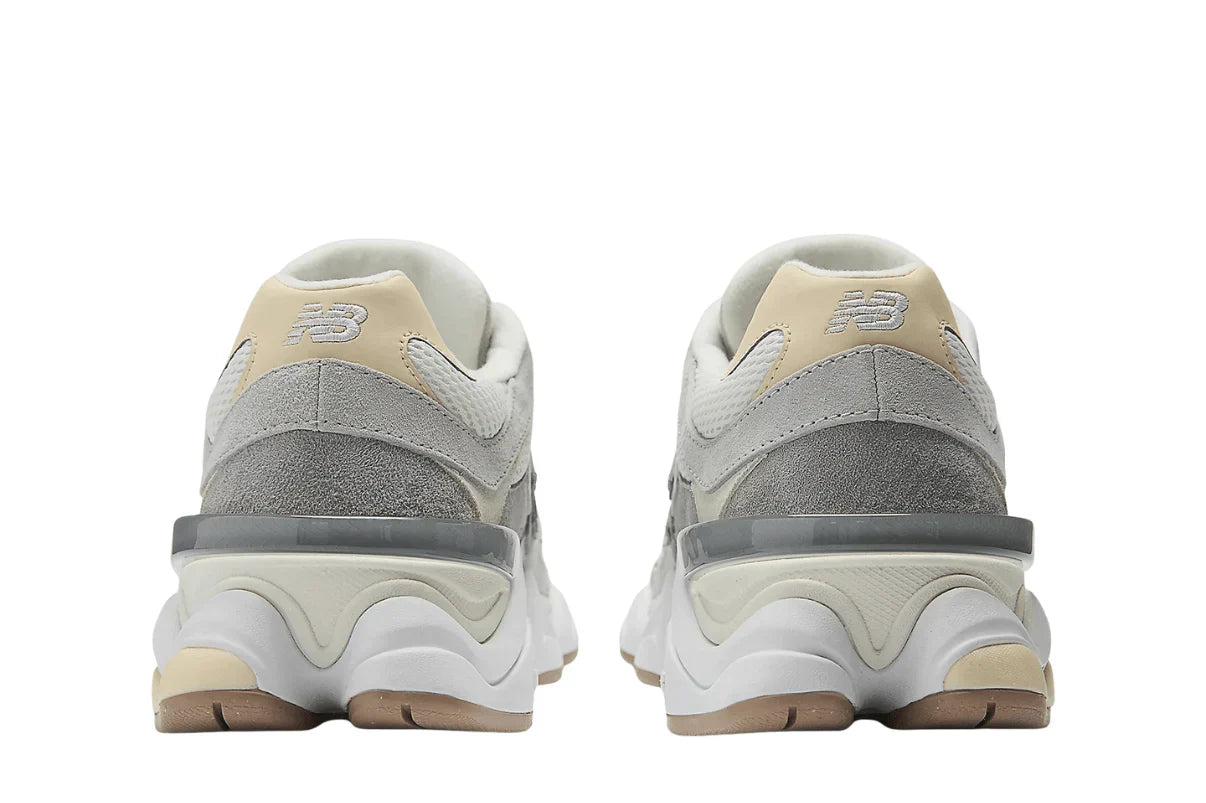 Tênis New Balance 9060 Mesh Slate Grey Calcium Cinza detalhe do material