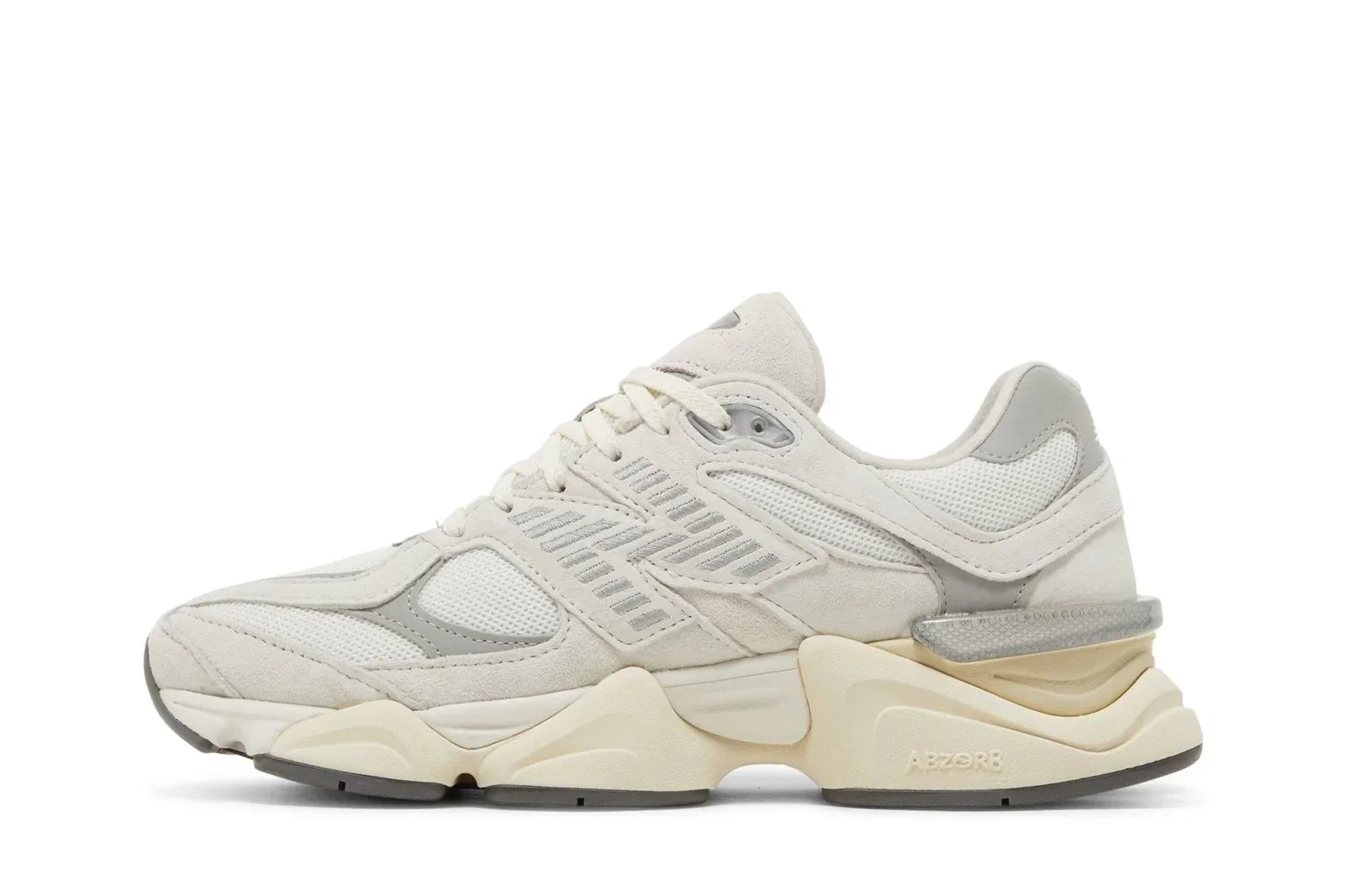 Tênis New Balance 9060 Sea Salt Concrete Branco vista traseira