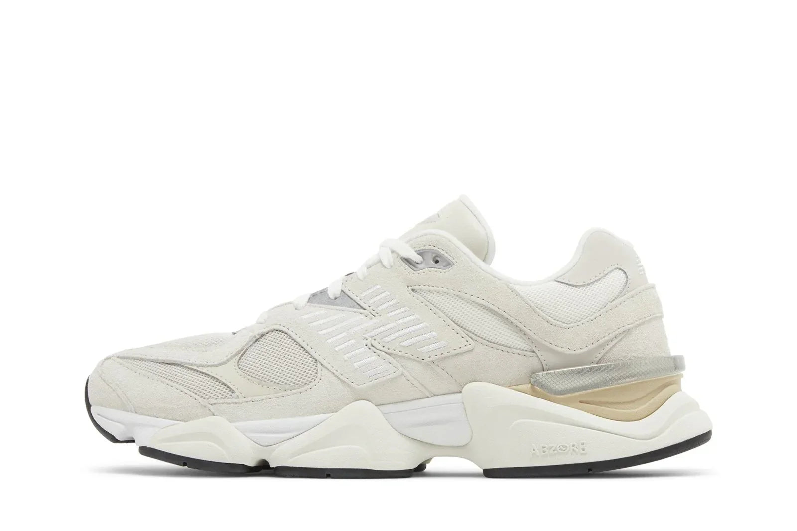 Tênis New Balance 9060 Sea Salt Moonbeam Branco vista traseira
