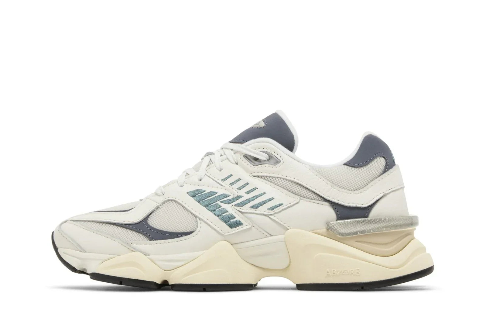 Tênis New Balance 9060 Sea Salt New Spruce Dark Artic Grey Cinza vista superior