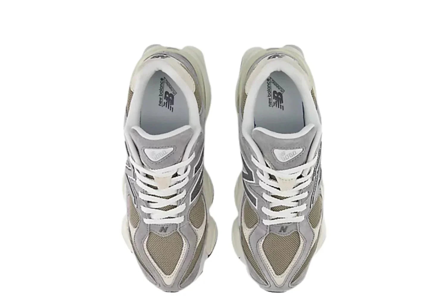 Tênis New Balance 9060 Slate Grey Arid Stone Cinza detalhe do solado