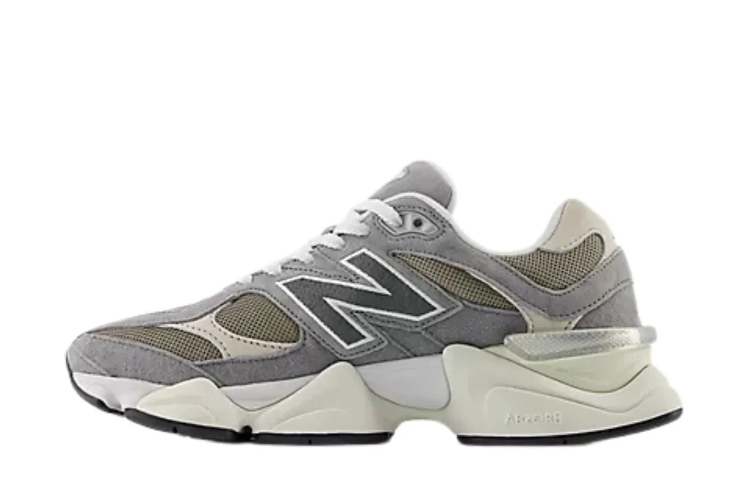 Tênis New Balance 9060 Slate Grey Arid Stone Cinza detalhe lateral