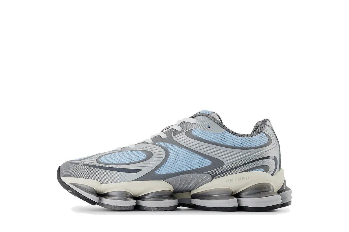 Tênis New Balance Abzorb 2000 Blue Grey Cream Cinza vista traseira