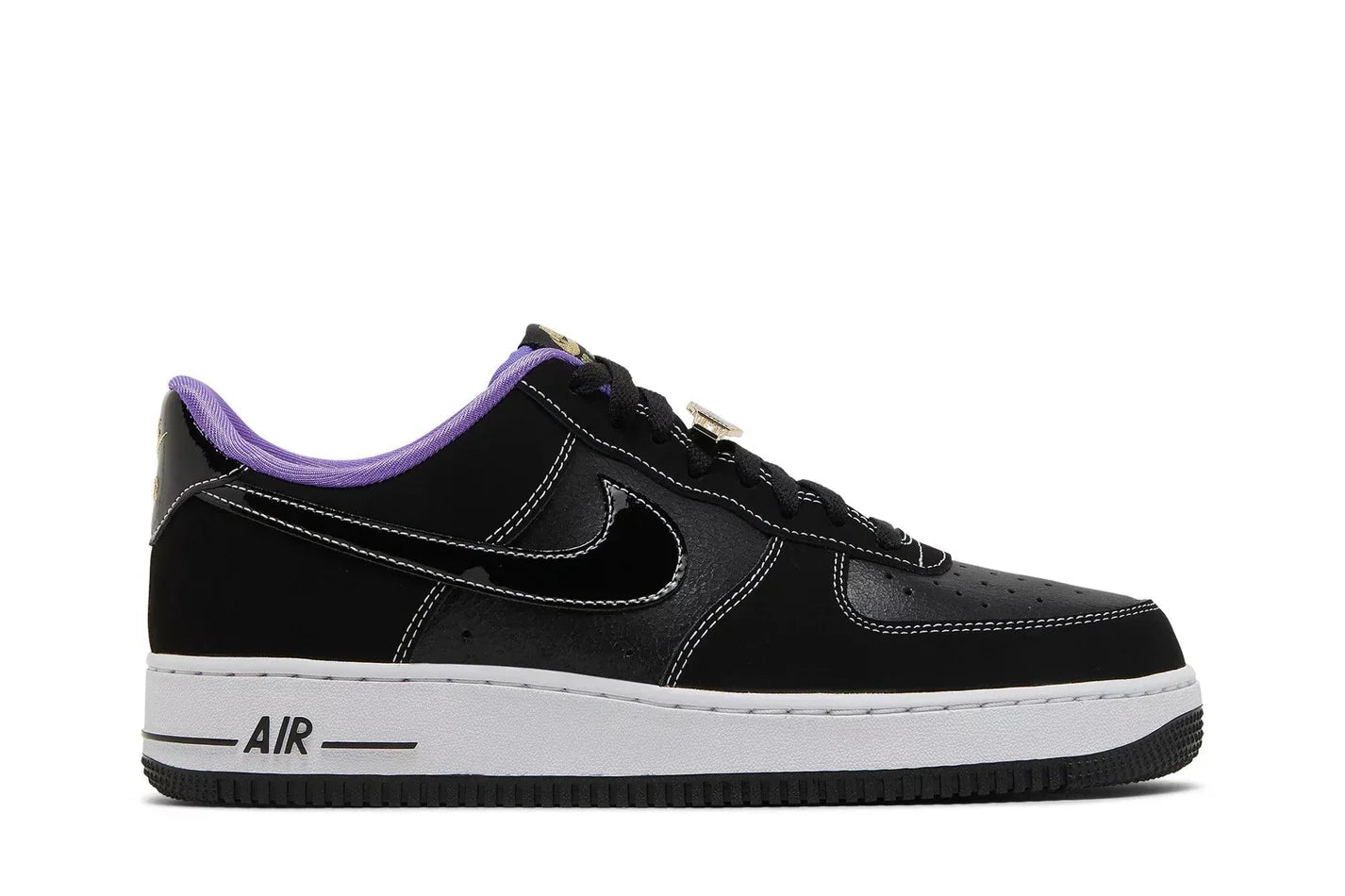 Tênis Nike Air Force 1 Low World Champ Lakers Preto vista superior