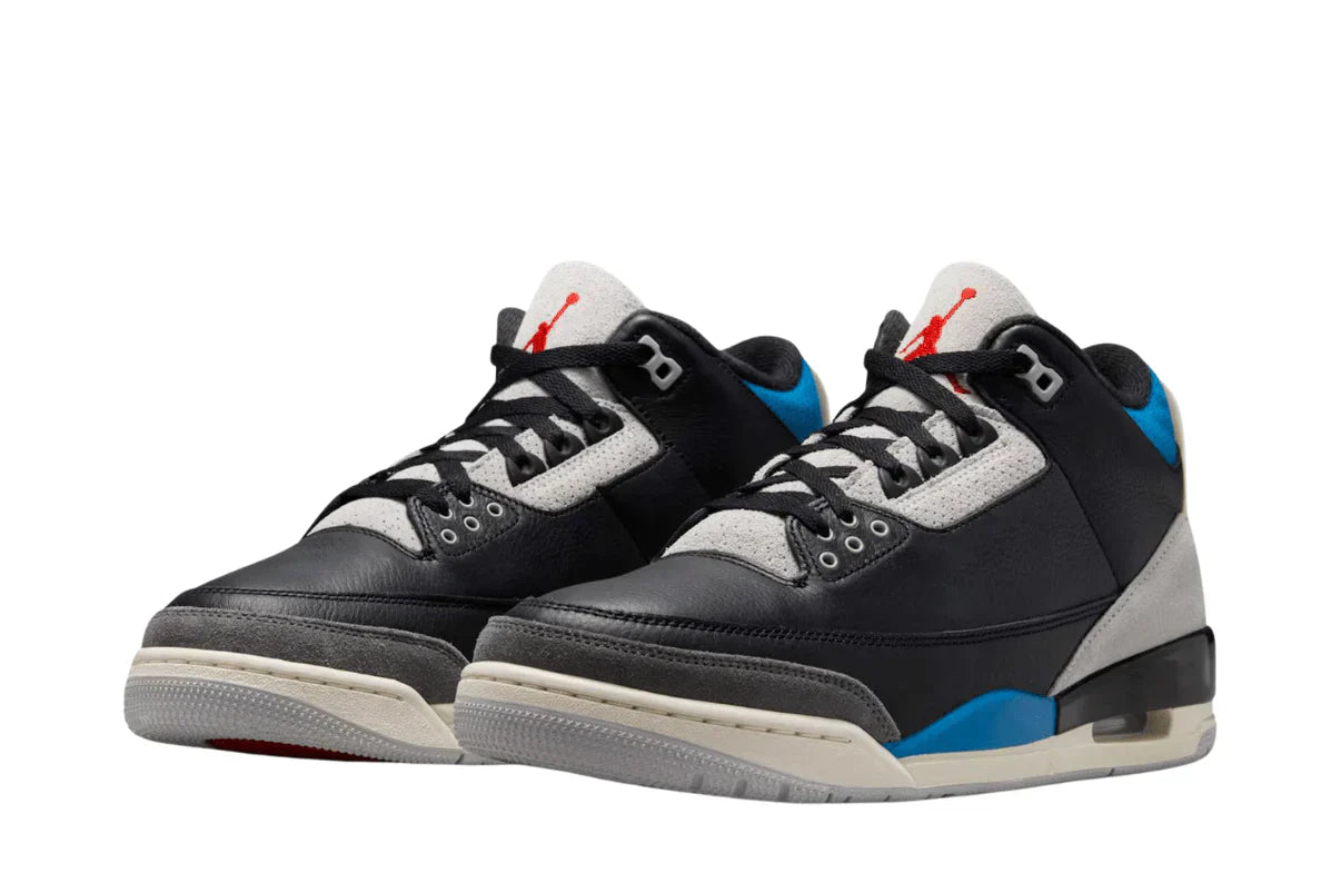 Tênis Air Jordan 3 OG Rare Air Preto detalhe do solado