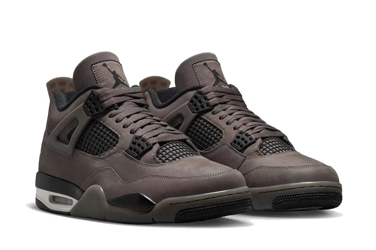Tênis Nike Air Jordan 4 Cave Stone and Black Marrom vista superior