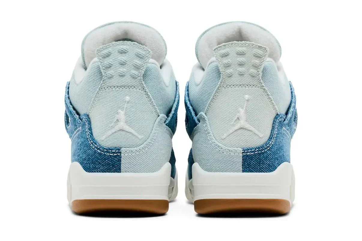 Tênis Nike Air Jordan 4 Retro TEX Worn Blue Denim Azul detalhe do material