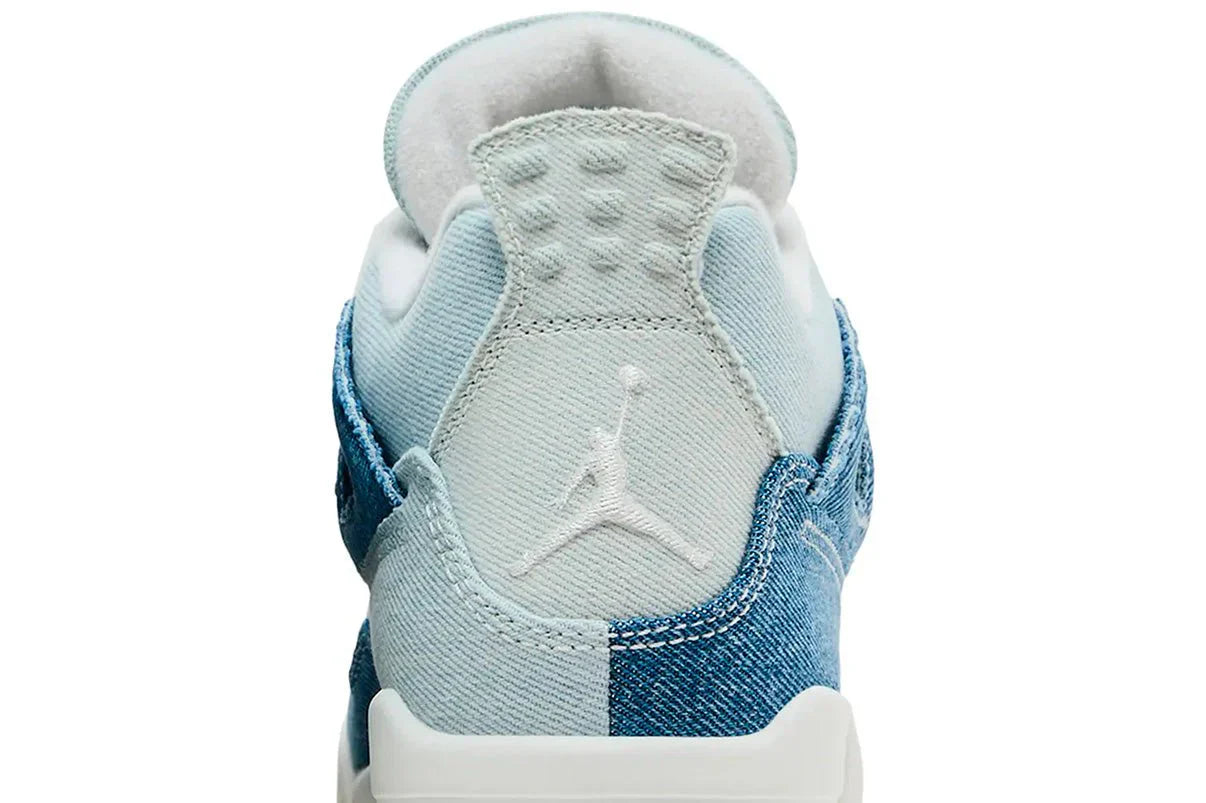 Tênis Nike Air Jordan 4 Retro TEX Worn Blue Denim Azul vista traseira