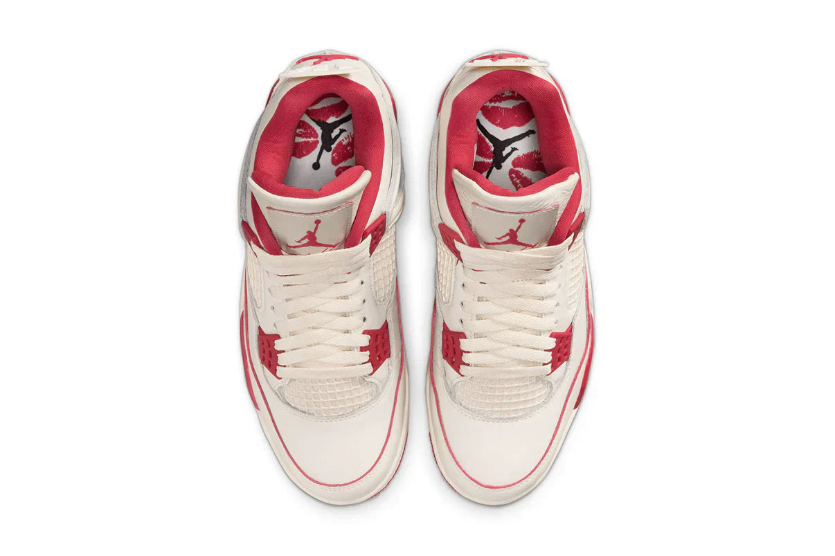 Tênis Nike Air Jordan 4 Retro Valentines Day Sierra Red Vermelho detalhe do solado