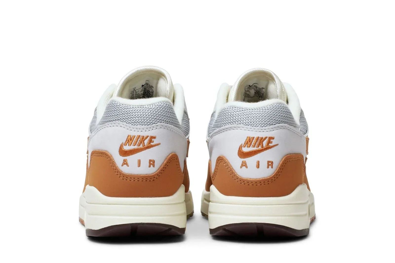 Tênis Nike Air Max 1 x Patta Monarch Laranja detalhe do solado
