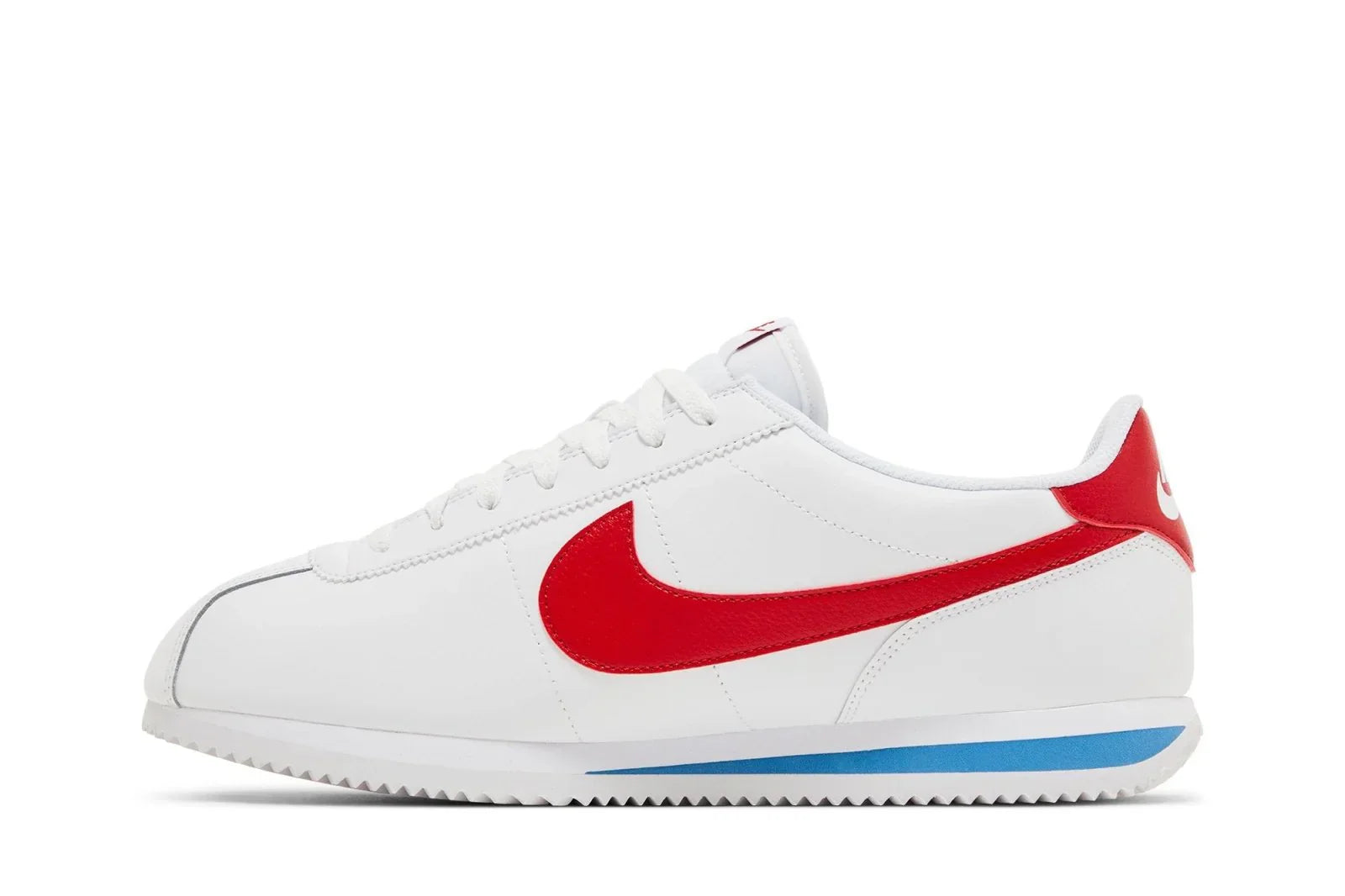 Tênis Nike Cortez Forrest Gump 2024 Branco detalhe lateral