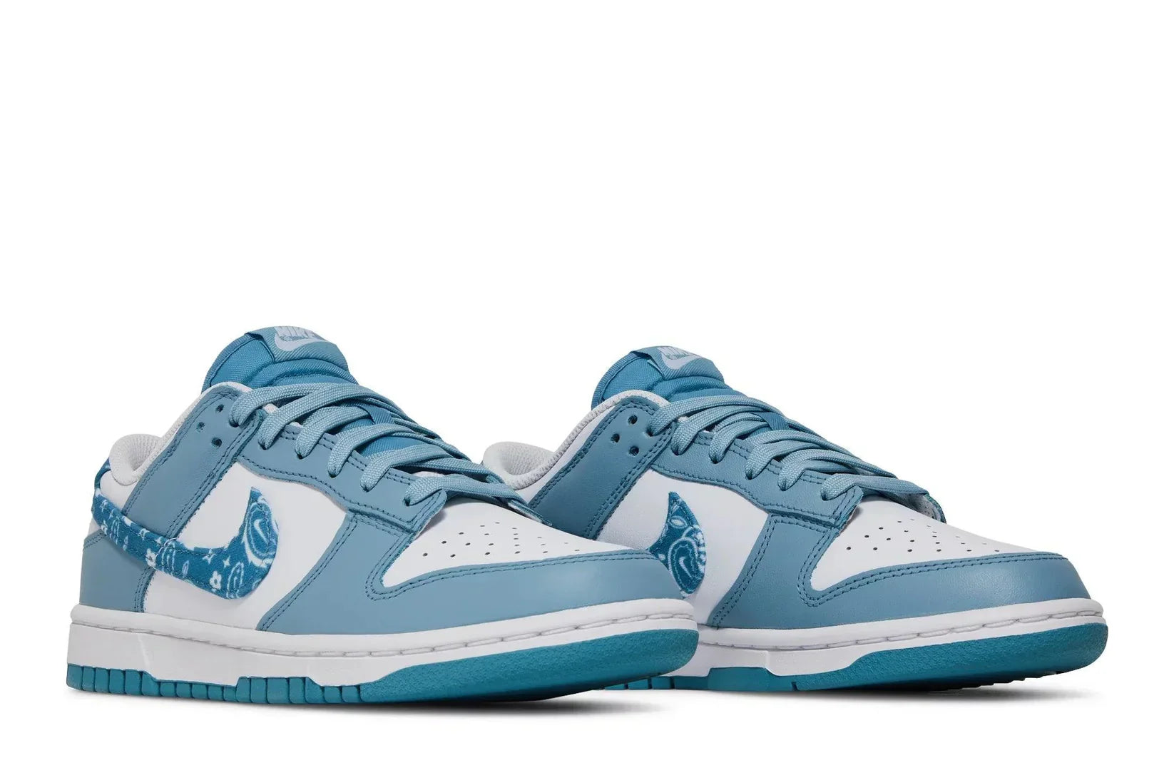 Tênis Nike Dunk Low Blue Paisley Azul detalhe do material