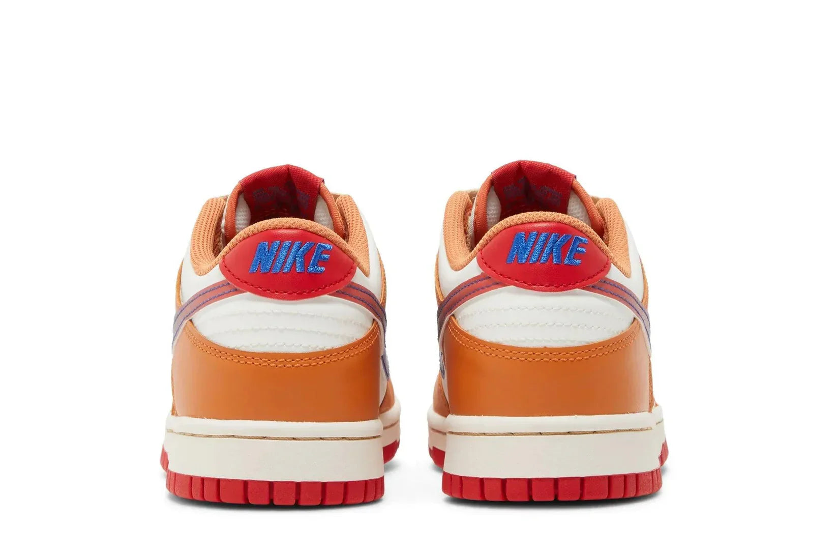 Tênis Nike Dunk Low GS Orange Blue Hot Curry Laranja detalhe do material
