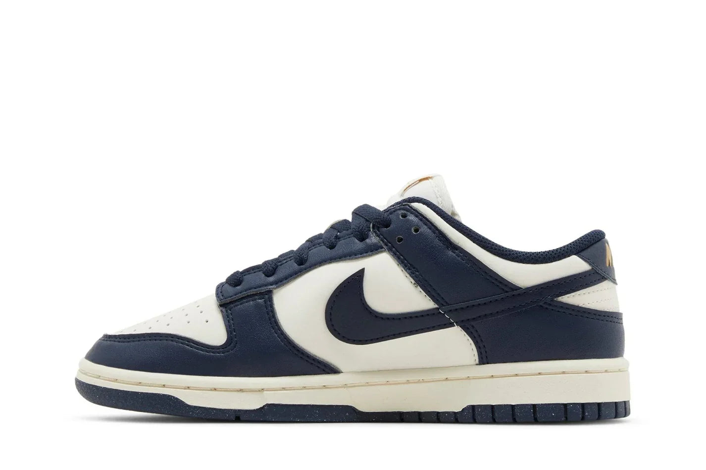 Tênis Nike Dunk Low Next Nature Olympic Azul Marinho detalhe do material