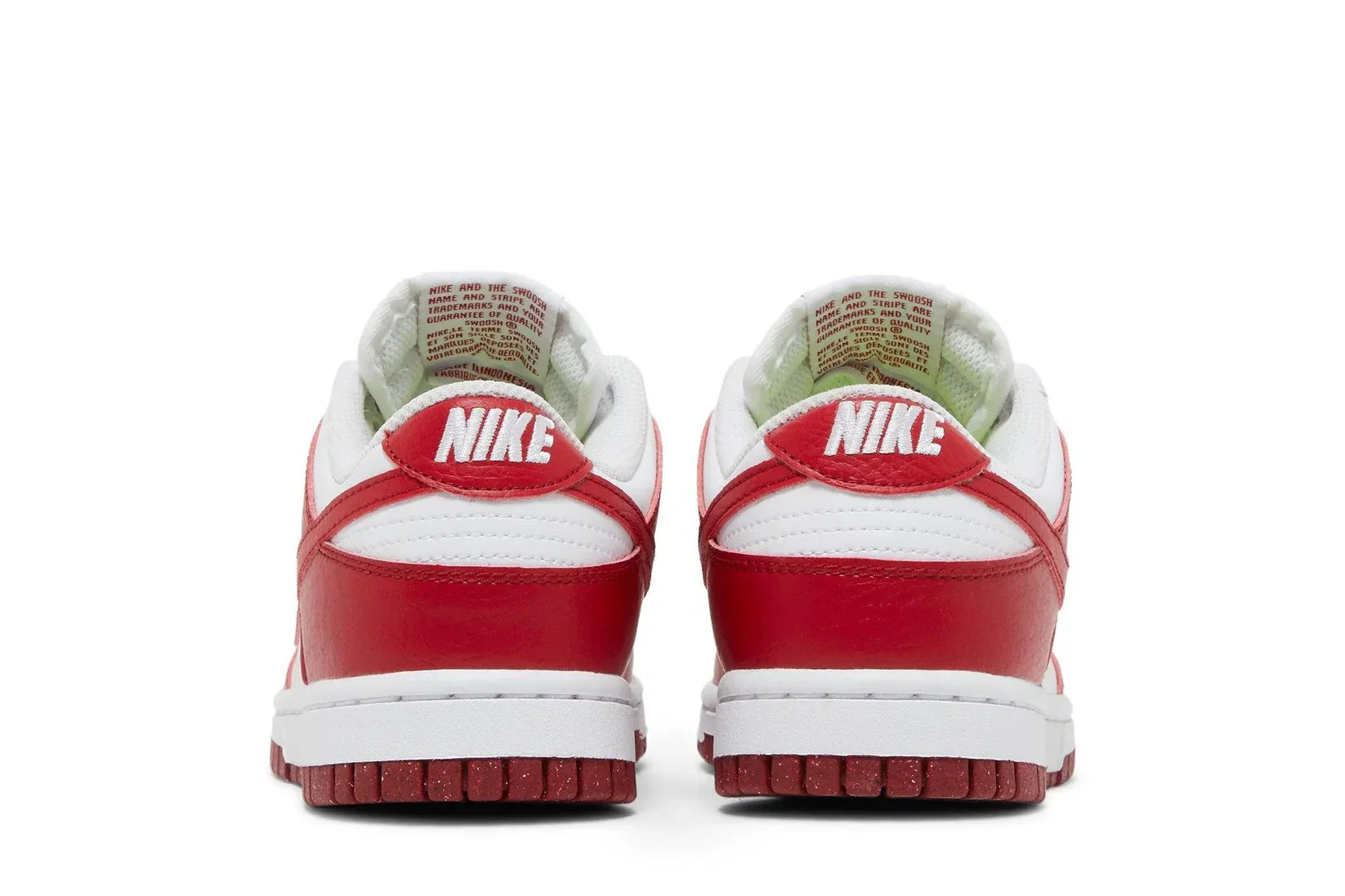 Tênis Nike Dunk Low Next Nature White Gym Red Vermelho detalhe lateral