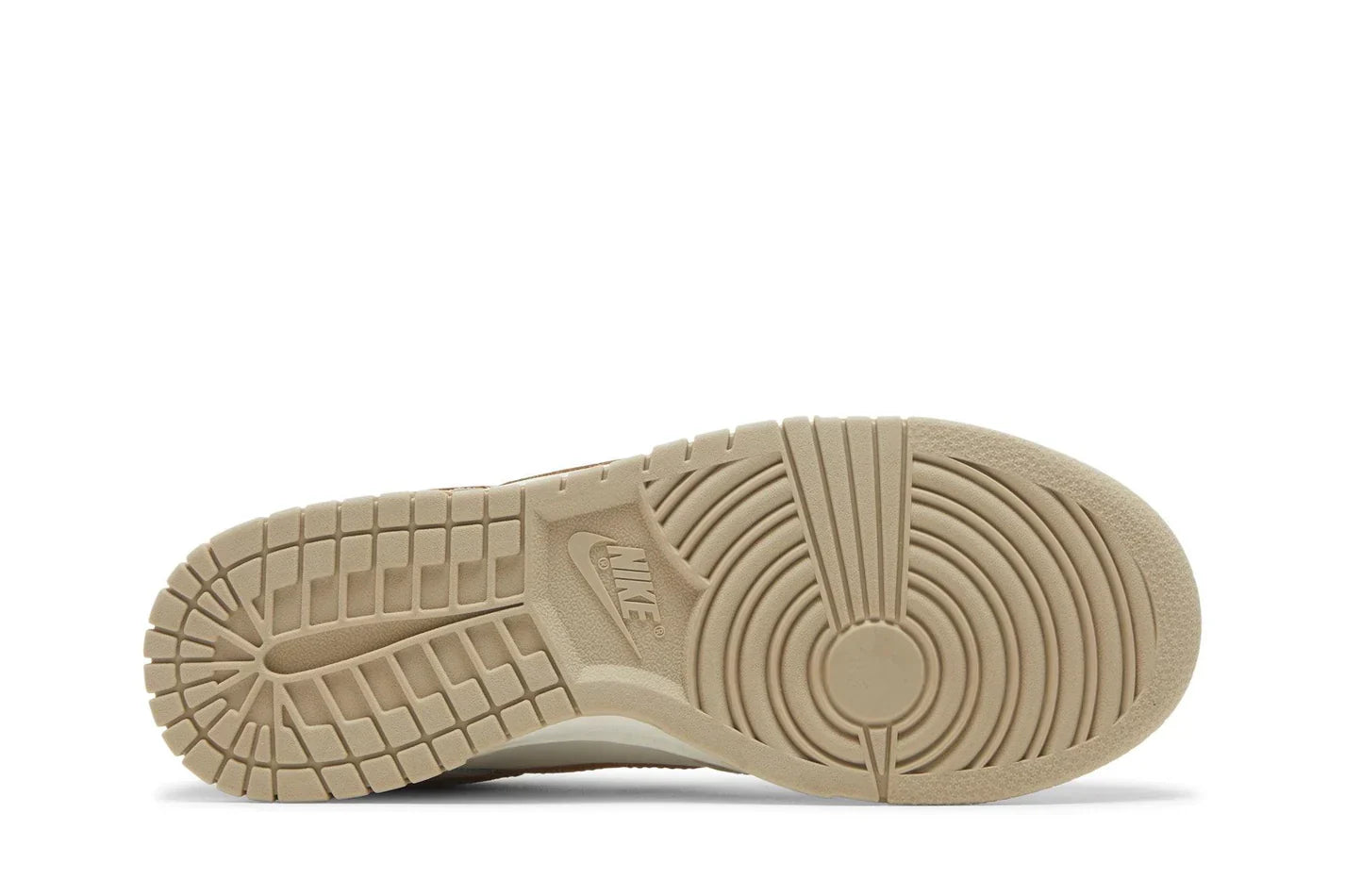 Tênis Nike Dunk Low Phantom Metallic Gold Dourado detalhe do material