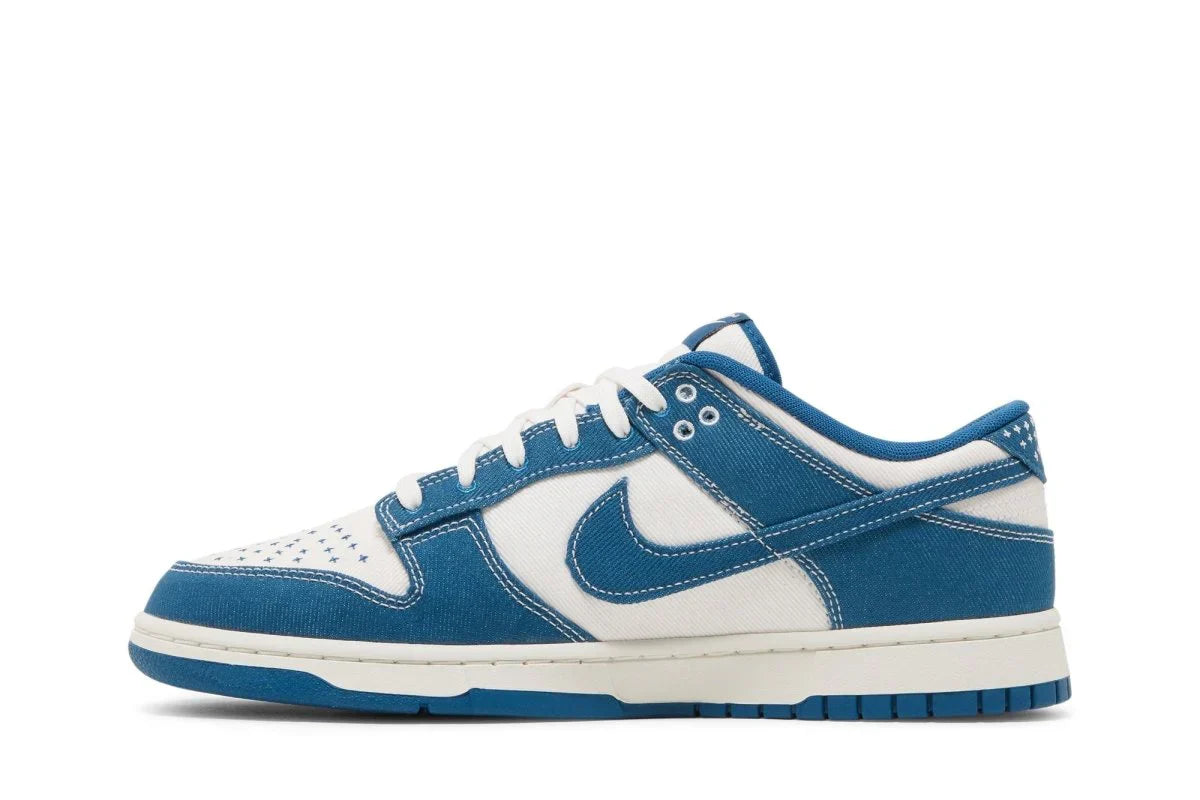 Tênis Nike Dunk Low Sashiko Industrial Blue Azul vista superior