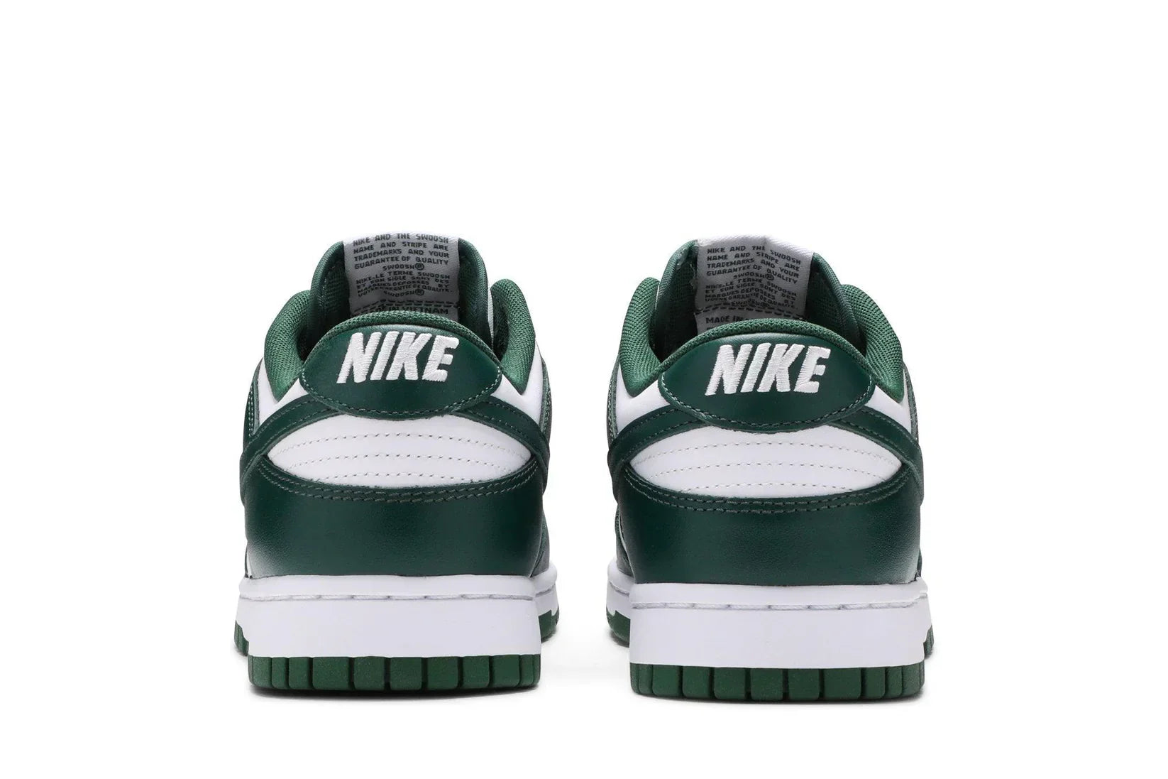 Tênis Nike Dunk Low Varsity Green Michigan State Verde detalhe do material