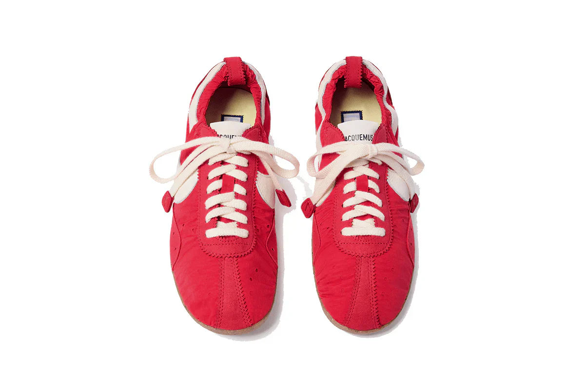 Tênis Nike Moon Shoe SP Jacquemus University Red Vermelho detalhe do material