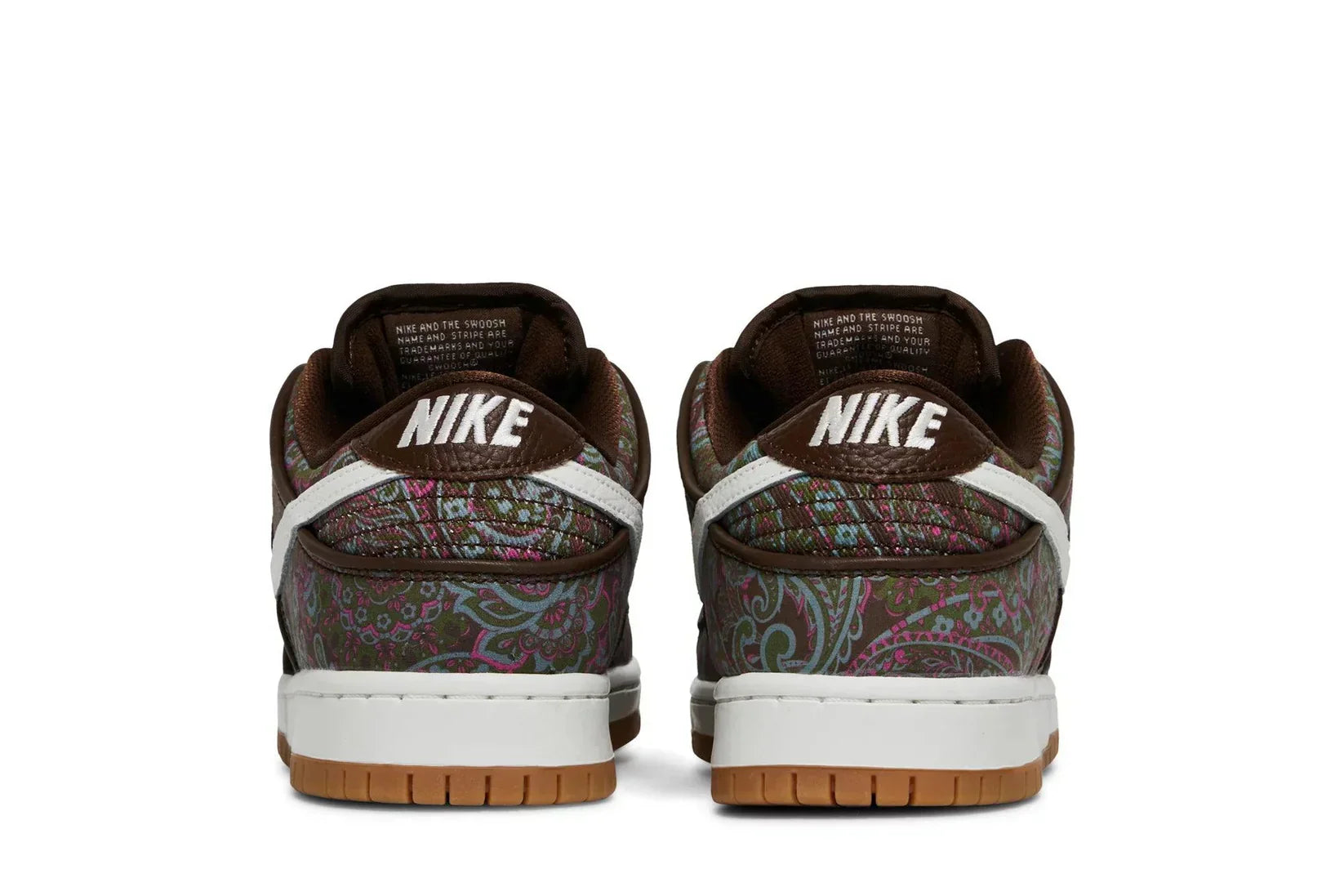 Tênis Nike SB Dunk Low PRM Paisley Brown Marrom detalhe do material